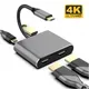 Nku USB C 4in1 Docking Station Type-C Thunderbolt3 To Dual 4K UHD Display USB 3.0 PD Fast Charging