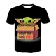 Disney Yoda T-Shirt Kinder Sommer Cartoon Top T-Shirt Mode Jungen Mädchen 3D-Druck niedlichen