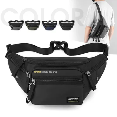 Männer Taille Fanny-Pack Gürtel Tasche Wasserdichte Nylon Mehrzweck Sport Reisen Wandern Klettern Männlich Sling Brust Pack Bum Hüfte taschen