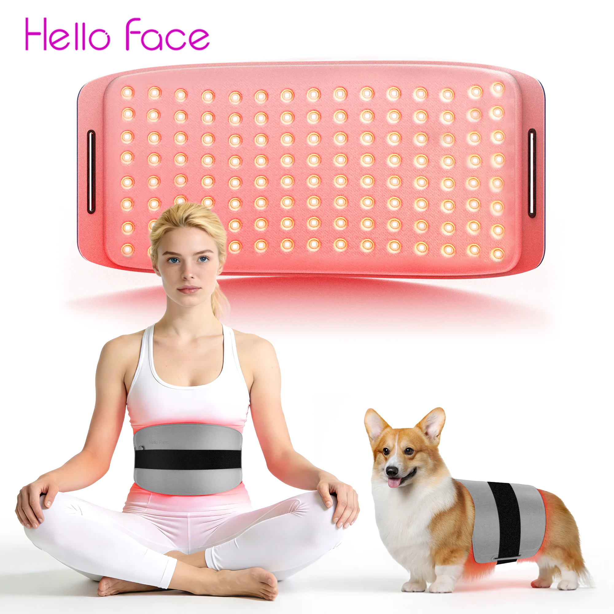 Hello Face L120 LED Lichttherapie Gürtel, Drahtlose Infrarot Lichttherapie Wrap 3 in 1 für den Körper, Lichttherapie Gurt Image