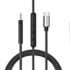 ODavid-Câble d'extension tressé USB Type C 2.5mm pour Sennheiser Momentum 4.0 3.0 2.0 1.0 4