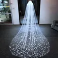 TOPQUEEN – voile de mariage à fleurs 3D V20s voile de mariée luxueux Long voile de mariée voile