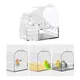 Bird Bath Water Bowl Cage Accessories Bird Bathtub Parrot Bathing Tub Hanging for Parakeets Finch