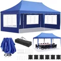 Pavilion Popup Gazebo 3x6m Waterproof Folding Gazebo Garden Tent Party Tent with 4 Side Panels 6
