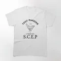 Top tees moda maschile Drop everying and work at SCEP - OSS 117 T-Shirt oversize stampata T-Shirt