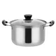 Pot Soup Cooking Stainless Steel Stock Lid Pan Pasta Kitchen Milk Cookware Saucepan Noodle Stew