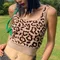 Boring Honey Summer Clothes For Women Leopard Print Knitted Tank Tops Slim Basic Short Top