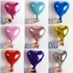 9pcs/lot Baby Shower 10inch Red Pink Rose gold heart helium foil Balloons kids Birthday Party