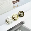 Bottone rotondo Vintage in metallo per profumo per abbigliamento abbigliamento per creatori