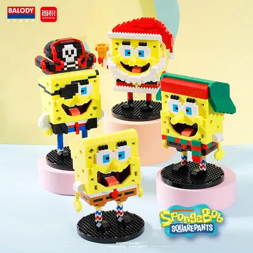 Disney SpongeBob Pi Big Star Krabben Chef Oktopus Bruder kleine Schnecke Popeye Montage Block Puzzle