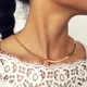 New Jewelry Short Clavicle Blade Chain Flat Snake Bone Chain Jewelry Necklace Gothic Statement