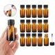 10/20Pcs 10ml Empty Amber Nail Polish Bottles Glass Nail Varnish Containers with Brush Cosmetic for