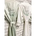 Robes de sauge personnalisées florales robe de mariée kimono soyeux pour patients fête de la