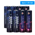 4-8pcs AA 1.5V Li-ion Batterie Rechargeable 1.5v AA Batterie Au Lithium AA Rechargeables 1.5V pour