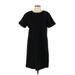Eileen Fisher Casual Dress - Sweater Dress: Black Solid Dresses - Women's Size Large