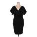 Ashley Stewart Casual Dress: Black Polka Dots Dresses - Women's Size 14 Plus