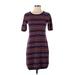 Tommy Hilfiger Casual Dress - Shift: Blue Stripes Dresses - Women's Size Small