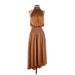 Ramy Brook Casual Dress - Midi: Brown Tortoise Dresses - New - Women's Size Small