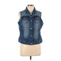 Allegra K Denim Vest: Blue Jackets & Outerwear - Women's Size Large