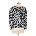 Chico's Jacket: Black Zebra Print Jackets & Outerwear - Women's Size Large