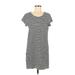 Joie Casual Dress - Shift: Black Stripes Dresses - Women's Size Medium