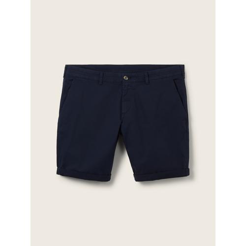 TOM TAILOR Herren Plus - Chino Shorts, blau, Uni, Gr. 40