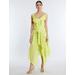 Women's Annabel Ruffle Dress in Yellow Plum / 2 | BCBGMAXAZRIA