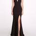 Marchesa Notte Beaded Bow Gown - Black - Black - 14