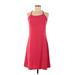 PrAna Casual Dress - A-Line: Red Solid Dresses - Women's Size Medium