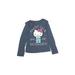 Hello Kitty Long Sleeve Top Blue Ruffles Tops - Kids Girl's Size 6X