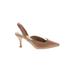 Vince Camuto Heels: D'Orsay Stilleto Minimalist Tan Print Shoes - Women's Size 9 1/2 - Pointed Toe