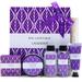 Spa Luxetique Lavender Spa MGF3 Set Bath Set for Women Gift Relaxing Home Spa Kits Includes Body Lotion Shower Gel Bubble Bath Hand Cream Easter Gifts for Women