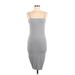 Topshop Casual Dress - Slip dress: Gray Marled Dresses - Women's Size 8