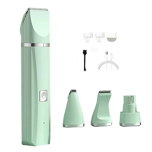 4-in-1-Multifunktions-Elektro-Haustier-Hunde-Katzen-Schermaschine für die Fellpflege, kabelloser Hunderasierer, Haarschneider, Nagelschleifer, geräuscharmes Haustier-Pflegewerkzeug