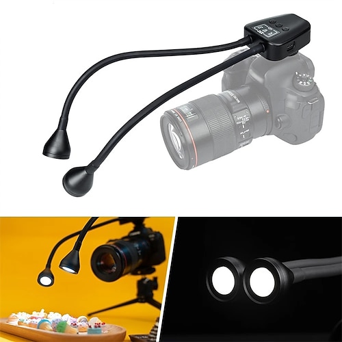 LED-Makroarmlicht mit 10-stufig einstellbarer Helligkeit Makrofotografiebeleuchtung für Canon Nikon Sony Olympus Fujifilm DSLR Image