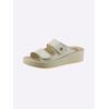 Pantolette MUBB, Damen, Gr. 37, beige, Glattleder, sportlich, Schuhe