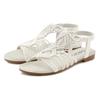 Sandale LASCANA "Sommerschuh", Damen, Gr. 39, beige, Obermaterial: 100% Textilmaterial. Futter: 100% Lederimitat. Decksohle: 100% Textilmaterial. Laufsohle: 100% Synthetik, unifarben, casual, Schuhe, Sandalette, Sommerschuh mit elastischem Riemchen...