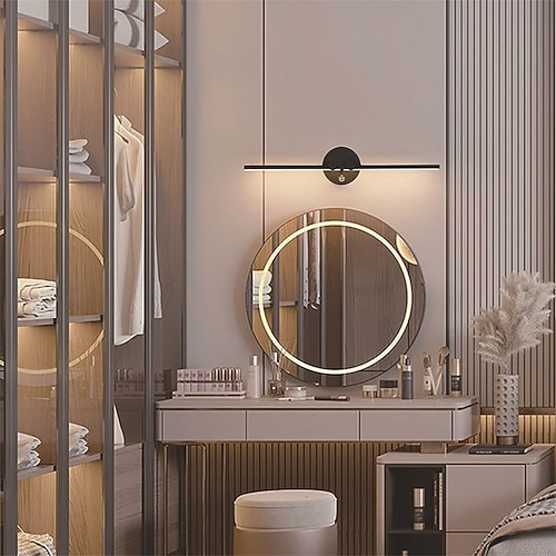 Moderne minimalistische LED-Wandlampe 53/70 cm mit Schalter, Wandlampen im linearen Stil, für Schlafzimmer, Hotelflur, Treppenhaus, 85–265V Image