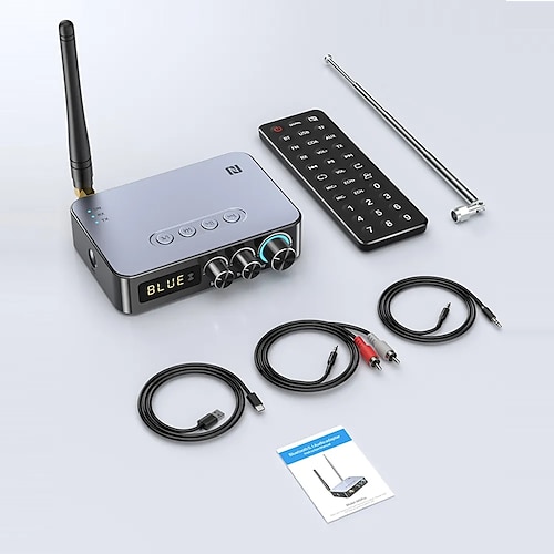 M9 Pro Bluetooth 5.1 Audioempfänger Sender 3,5 mm Aux kabelloser Musikadapter U-Disk/TF-Karte FM-Radio-Player DAC-Konverter Image