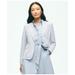 Brooks Brothers Women's Classic Striped Seersucker Jacket In Cotton Blend | Blue/Ivory | Size 14