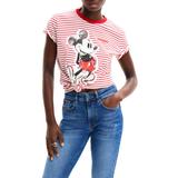 Embellished Mickey Mouse Appliqué Cotton T-shirt