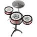 Qumonin Kids Drum Set with Cymbal Pedal & Drumsticks - 3 Drums & Throne