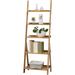 Ladder Shelf 5-Tier Leaning Shelf Free Standing Organizer Storage Shelves Storage Rack Shelf for Office Living Room Nature