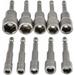 10pcs Magnetic Hex Socket Set 6-15mm Impact Screwdriver Magnetic Hex Socket Wrench Set Magnetic 1/4 Hex Socket Socket Adapter Tool