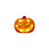 Led Halloween Pumpkin-Shaped Night Light Atmosphere Light 2 Powered by AA Batteries (Delivery Without Batteries) Type B Warm White