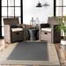 nuLOOM Asha Simple Border Indoor/Outdoor Area Rug 2 x 3 Dark Gray