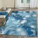 Marina Indoor/Outdoor Power Loomed Synthetic Blend Low Profile Area Rug - Contemporary Graphic Coastal Beach Colorful (Jelly Fish ) (1 11 X 7 6 )