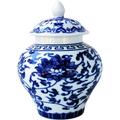 Ancient Chinese Blue And White Porcelain Lotus Helmet-Shaped Temple Jar (Lotus Pattern Small)