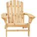 Outdoor Wooden Adirondack Chairs Patio Chairs for Yard Patio Garden Lawn Deck Outdoors Fire Pit - Natural Finish