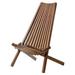 Patio Natural Lounge Chairs Outdoor Folding Wood Chair Foldable Low Profile Acacia Wood Lounge Chair Perfect for Patio Garden Deck - 21.5 x 30 x 33 Inches